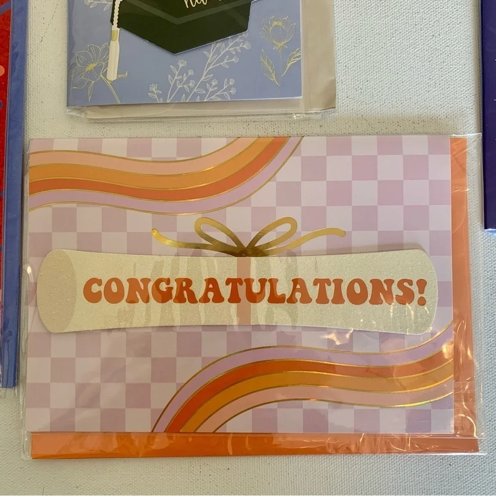 Lot of 6 Graduation Greeting Cards Set Celebration Grads Graduates Variety Pack